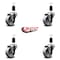 Service Caster 3'' Semi Steel Wheel Swivel 1-3/8'' Expanding Stem Caster Set, 4PK SCC-EX20S314-SSS-138-4 - alternate 3